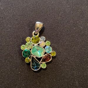 Multicolor Lia Sophia crystal pendant.